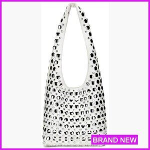 Studded Hobo Bag Y2K Punk Shoulder Purse Tote Handbag Small Slouchy